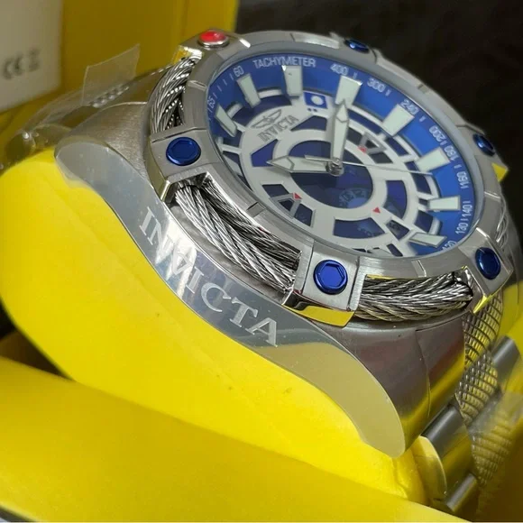 Invicta Silver and Blue Men's Watch